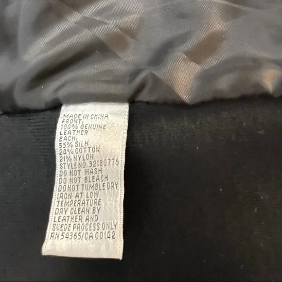 Nygard Collection black genuine leather front vest large - Picture 3 of 5